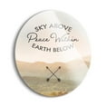 thumbnail image 2 of Sky Above Peace Earth Tan Landscape Arrow 24 inch Glass Round Wall Hanging Sign, 2 of 4