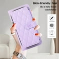 thumbnail image 6 of SaniMore for Samsung Galaxy S23 FE Buisness Case, Zipper Purse [Card Holders] Magnetic Clasp Kickstand Wrist/Crossbody Chain Lanyard PU Leather Wear-resistant Full Body Protective Wallet Shell, Purple, 6 of 10