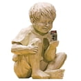 thumbnail image 1 of Iluminan Firefly Jar Niño Niña Estatua Ornamento Macizo De Flores Patio Al Aire Libre Escultura Decoración Kearding HA039895-02, 1 of 5