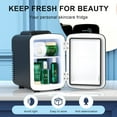 thumbnail image 6 of Mini Fridge Black, 4 Liter/6 Cans Skincare Fridge for Bedroom, 110V AC/12V DC Portable Thermoelectric Cooler and Warmer Small Refrigerators for Beauty & Makeup, Dorm Office and Car, 6 of 9