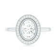 thumbnail image 4 of Rosec Jewels 6x8 mm Oval Lab Grown Diamond Halo Engagement Ring for Women (EF-VS Quality), 14K White Gold, US 4.50, 4 of 8