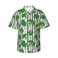 thumbnail image 2 of Yiaed Broccoli 2 Print Hawaiian Shirt for Men Short Sleeve Button Down Shirts Beach Shirts for Men-Medium, 2 of 5