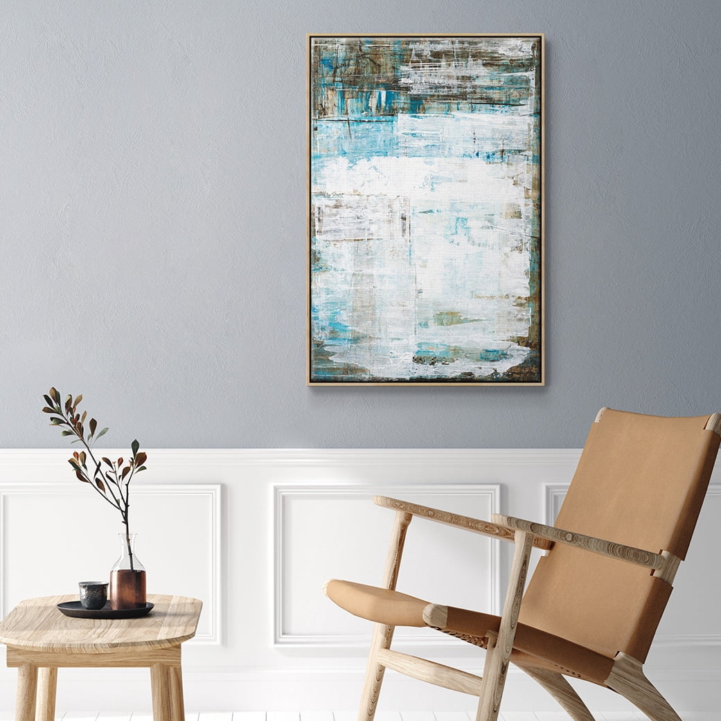 Beach Glass Framed Premium Gallery Wrapped Canvas - Ready to Hang