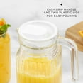 thumbnail image 3 of JoyJolt Beverage Dispenser Glass Pitcher with Handle & 2 Lids - 40 oz, 3 of 6