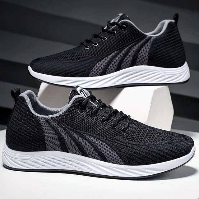 Zapatos Para Caminar Mocasines casuales para hombres Zapatos planos con cordones acolchados para deportes al aire libre (42 gris) Sywqhk Para Estrenar
