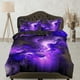 thumbnail image 1 of Nebula Galaxy Purple Bedding, 3D Outer Space Bed Set Full, Cosmic Duvet, 1 of 4