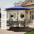 thumbnail image 3 of Beanss Outdoor Patio Umbrella, Table Umbrella with Push Button Tilt and Crank, 8 Ribs Market Umbrella, 3 of 9