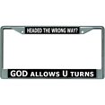 thumbnail image 1 of Cadre de Plaque d'Immatriculation Chromé God Allows U Turns 2, 1 of 1