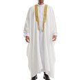 thumbnail image 2 of LOVZFMLL Jackets for Men's Muslim Robe Arab Middle Robe Long Style Long Sleeve Cardigan Long Shirt Fashion Casual Robe, 2 of 9