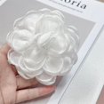 thumbnail image 4 of 9cm Wedding Fabric Flower Brooch Pin Hair Clip for Women Men Elegant Big Camellia Rose Floral Brooches Lapel Pins Dainty Holiday Party Costume Dress Accessories Jewelry, 4 of 12