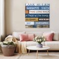 thumbnail image 5 of Lake Farmhouse Wall Art Painting on Canvas, Vintage Wood Grain Country Pastoral Canvas Art Home Prints Wall Art Framed Modern Artwork for Living Room Bedroom Wall Decor 12x12in, 5 of 9