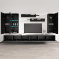 thumbnail image 4 of Wall Mounted Floating Modern Entertainment Center Fly E, Black, F4, 4 of 5