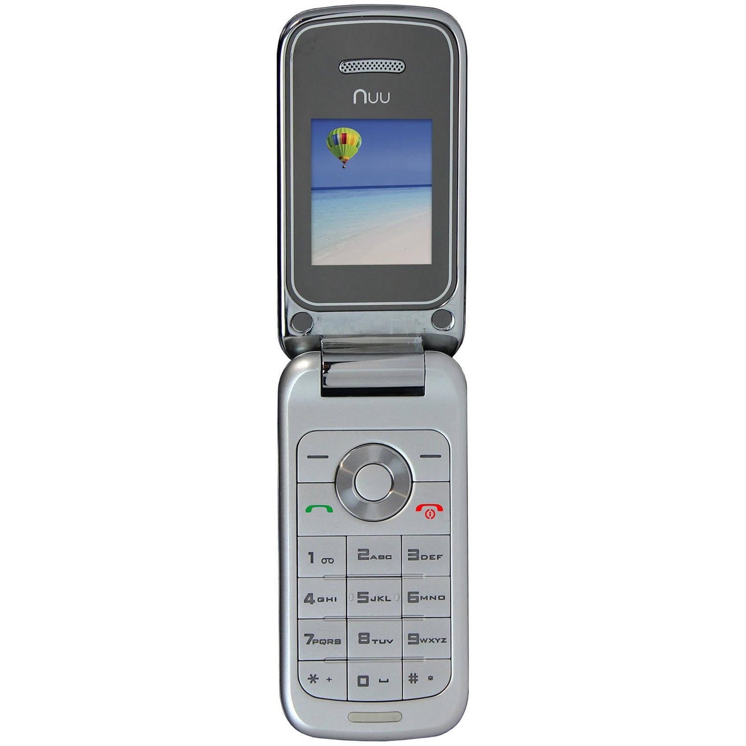 NUU F1 Feature Phone, LCD, Silver