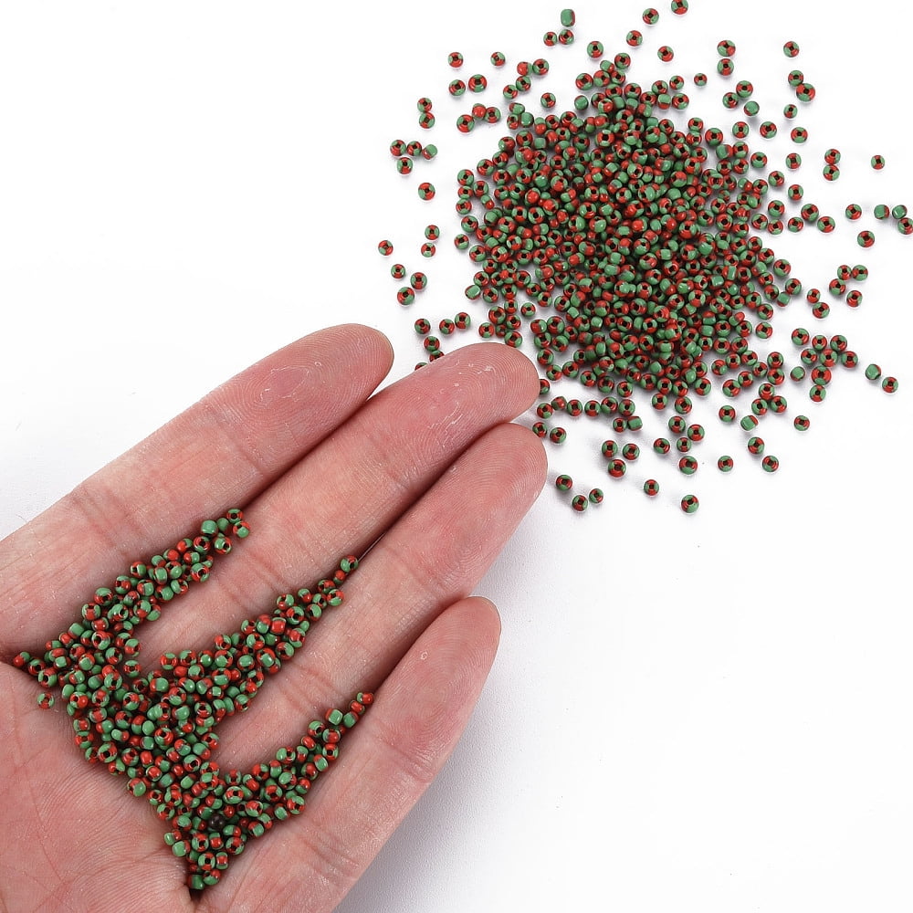 12/0 Glass Beads Opaque Colours Seep Green 2mm hole: 0.8mm