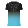 thumbnail image 5 of Summer Tops for Women Trendy Boho Floral Print Tunic Shirts Short Sleeve V Neck Tshirt Casual Loose Blouse Fashion, 5 of 5