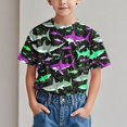 thumbnail image 2 of Chemises à Manches Courtes pour Garçons, T-Shirts Décontractés à Col Rond Imprimés pour Enfants, Hauts d'Été Confortables pour un Usage Quotidien et le Jeu, 2 of 9