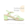 thumbnail image 3 of Perphy Open Toe Slingback Block Heel Sandals for Women Lime Green (Size 8.5), 3 of 4