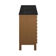thumbnail image 6 of Cascade 48 in. Brown Oak, Double Basin Bathroom Vanity With Black, 3-Hole Ceramic Sink Top, 6 of 8