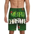 thumbnail image 3 of Lsque Merry Christmas Mens Sleep Pajama Shorts,Short Pajama Pants, Cotton Ultra-Soft Knit-3X-Large, 3 of 9