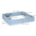 thumbnail image 3 of Outsunny Kids Outdoor Sandbox with Canopy, Bottom Fabric Liner, Light Blue, 3 of 10