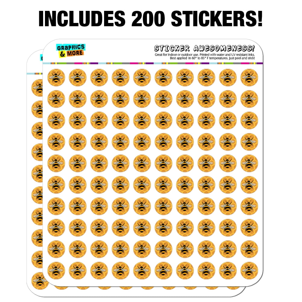 Bee on Honeycomb Planner Calendar Scrapbooking Crafting Stickers