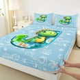 thumbnail image 3 of Feelyou Cartoon Dinosaur Full Size Sheets for Boys, Initial Letter J Bed Sheets, Cartoon Theme Sheet Sets, Lightweight Room Decor, 4-Piece, 3 of 7