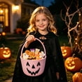 thumbnail image 5 of Halloween Candy Basket Woven Bin with Handles, Cute Candy Bowl for Outdoor Storage Home Organizer, Soft Basket to Fill, Decorative Container for Daily Use and Gift Giving, Fall Decor for Home, 5 of 5