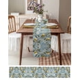 thumbnail image 6 of Hokiten Table Runners 60 Inches Long Dress Scarves, Summer Lemon Farmhouse Kitchen/Dining Table Runner, Small Coffee Tablerunners, Botanicals Floral Leaf Watercolor Blue 13x60 Inch, 6 of 7