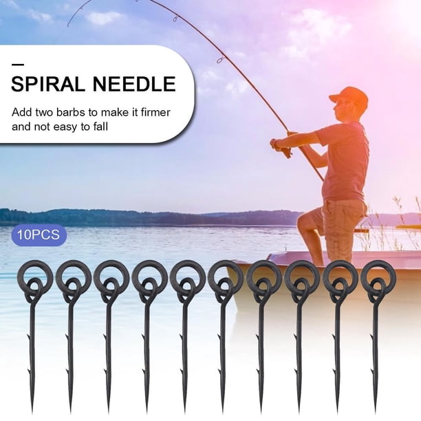 10x Bait Spike Hook Bait Sting Boilies Hair Rig Carp Fishing Tackle (10mm)