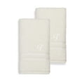 thumbnail image 2 of Authentic Hotel and Spa  Omni Turkish Cotton Terry Set of 2 Cream Hand Towels with White Script Monogrammed Initial H, 2 of 5