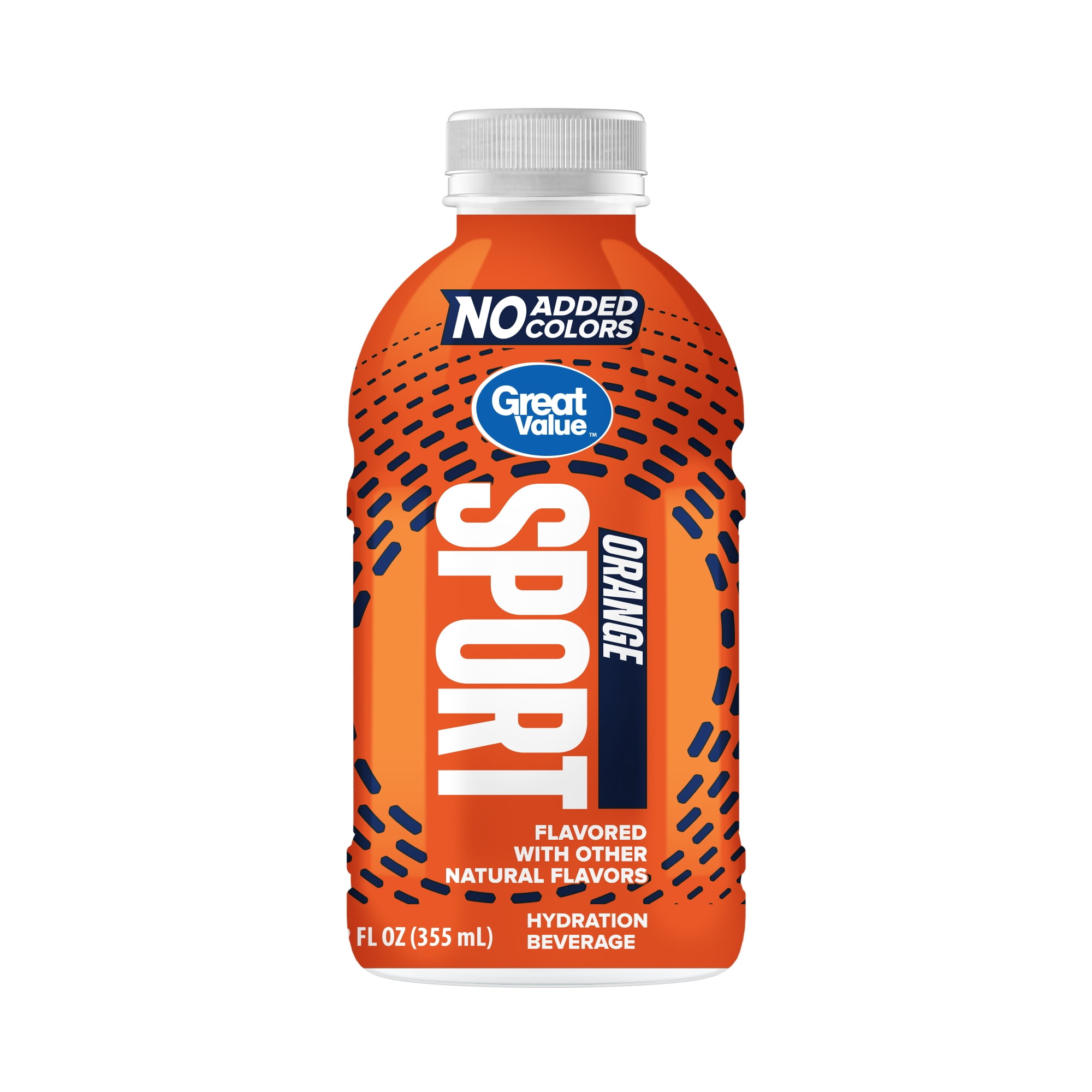 Great Value Sport Hydration Beverage, Orange, 12 fl oz, 12 Count