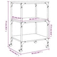 thumbnail image 4 of vidaXL Printer Stand 3-Tier Black 50x41x75 cm Engineered Wood, 4 of 5
