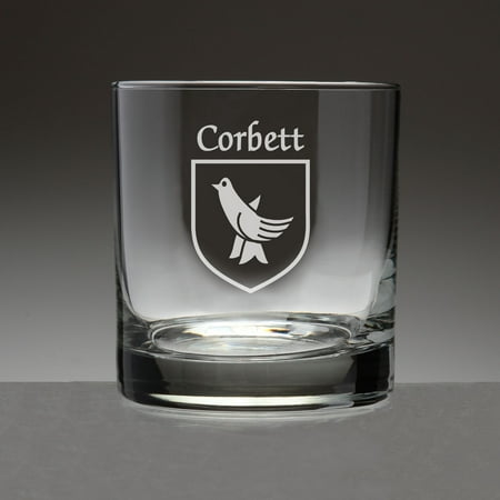 

Corbett Irish Coat of Arms Tumbler Glasses - Set of 4 (Sand Etched)