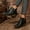 Black, variant on Womens Ankle Boots, Chunky Heels Zip-Up Pointed Toe PU Leather Wide Calf Dress Booties Black