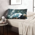 thumbnail image 6 of Naloa Turtle In Jungle Waterfall Pillowcase, Throw Pillowcase, Wrinkle-Free, Stain-Resistant with Hidden Zipper for Bedroom Sofa-16"x24", 6 of 6