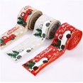 thumbnail image 3 of 2 rollos de cinta navideña con borde metálico con feliz árbol de Navidad y camión para coronas, envoltorios y decoraciones, 3 of 4