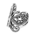 thumbnail image 2 of AeraVida Elegantly Handcrafted Sterling Silver Butterfly Wrap-Around Ring - 8, 2 of 6