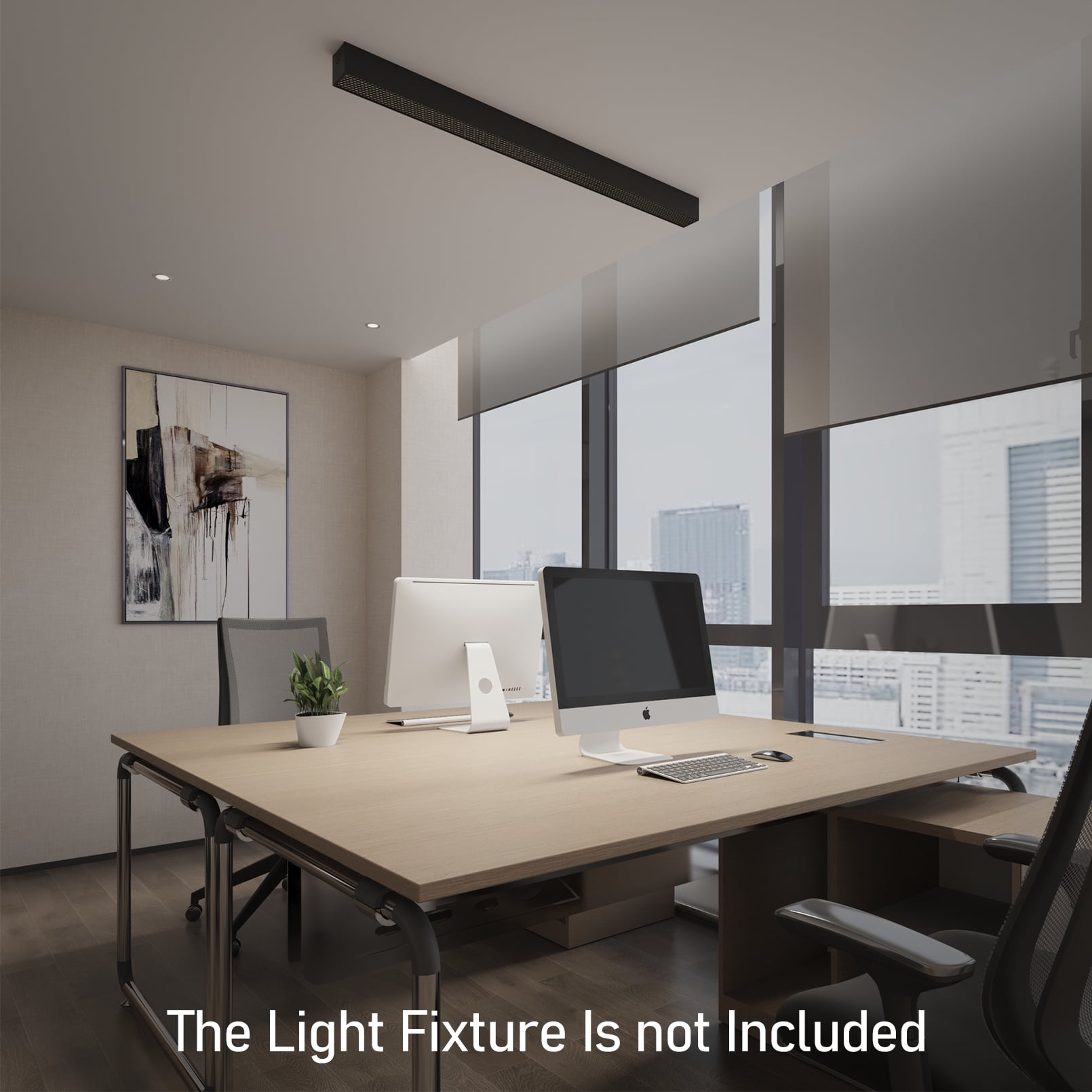 Ceiling Mount Kit for LED Linear Lights, Commercial Grade SPCC Steel Bracket for Single Fixture Installation, ONLY for LEONLITE Linear Lights
