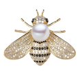 thumbnail image 1 of Broche de abeja de cristal CHAO con forma de insecto color blanco, 1 of 4