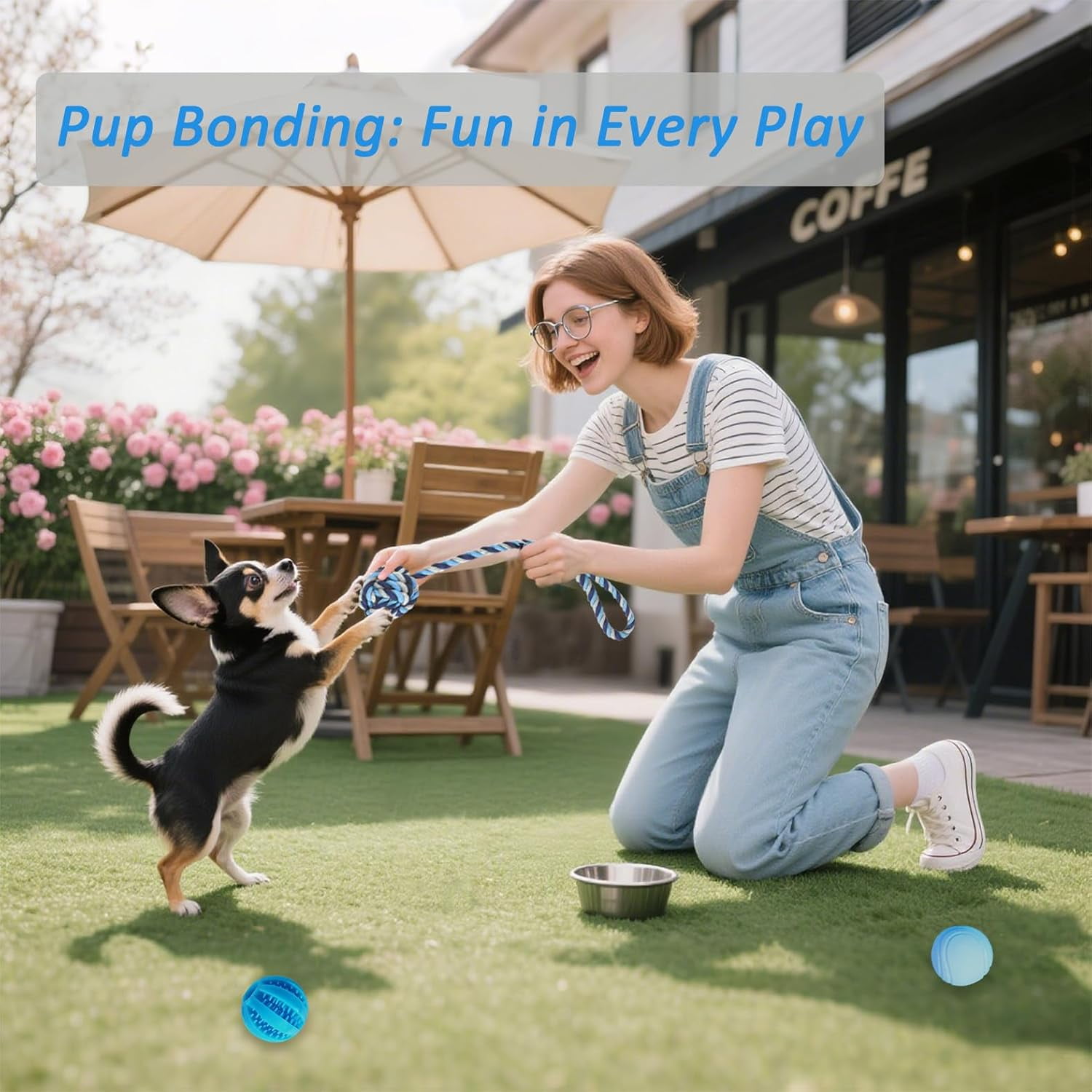 Puppy Chew Toys 20 Pack for Teething and Fun, Dog Toys for Small Puppies Bulk with Various Rubber Rings, Ropes and Balls for Interactive Play, Teeth Cleaning & Relief