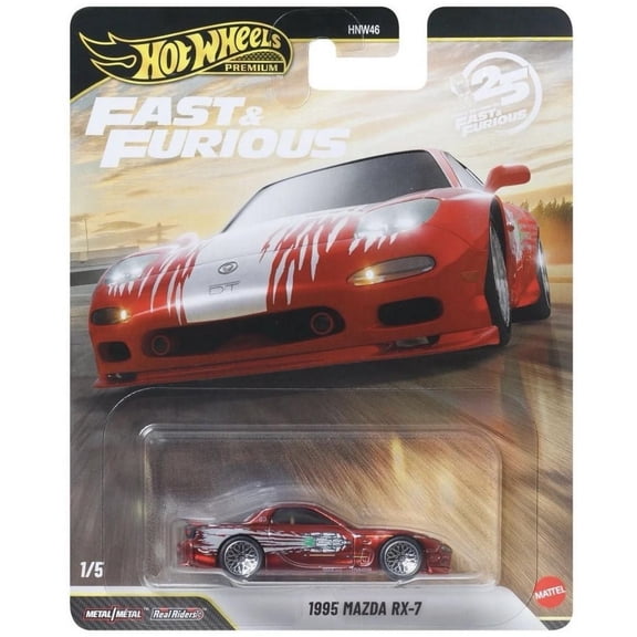 Hot Wheels 1995 Mazda RX-7 Fast & Furious 25th Anniversary Premium with Protective Case