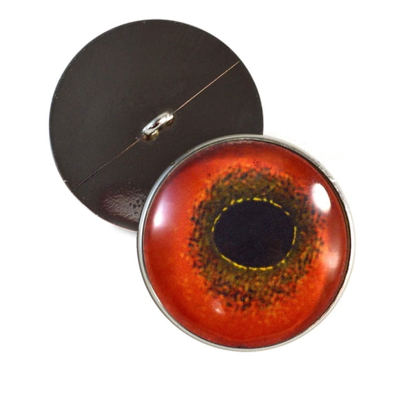 Red Bird Sew-On Button Glass Eyes