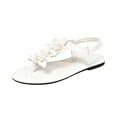 thumbnail image 2 of YOUYEDIAN Sandals for Women Summer Flat Sandals Fashion Comfortable Slippers Beach Open Toe Shoes(White), 2 of 4