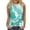 Green, variant on Jewelreauty Casual Tank Tops for Women Sleeveless High Neck Print Tunic Shirts Summer Loose Going Out Tee (5XL, Navy)