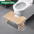thumbnail image 7 of ZZBIQS Toilet Stool for Adults,Foldable Step Stool for Bathroom,Bamboo,7inch, 7 of 7
