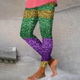 thumbnail image 2 of lcziwo Mardi Gras Leggings for Women 2025 Carnival Fancy Mask Printed Holiday Tights Milk Silk Soft High Waisted Yoga Pants Gym Full Length Running Leggings Multicolor M, Lightening Sale, 2 of 4