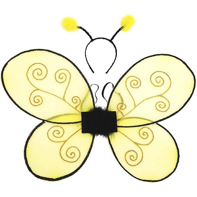 Halloween Bumble Bee Costume Bee Wings and Headband Set Costumes Accessories for Kids