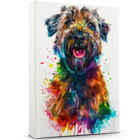 Soft Coated Wheaten Terrier Dog Canvas Wall Art Prints,Watercolor Dog Art Canvas Painting Poster,Pet Canvas Painting Puppy Artwork 8x12 inches