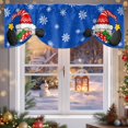 thumbnail image 6 of Christmas Gnome Tie Up Valances Curtain, Snowflake Xmas Balls Adjustable Rod Pocket Short Window Treatment Tie Up Curtains Valances for Kitchen Living Room Bathroom 60x18 Inches, 6 of 9