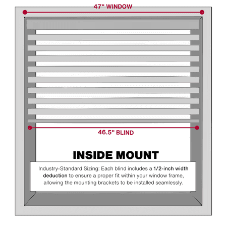 Lotus & Windoware Cordless 2 Faux Wood Room Darkening Horizontal Blind, Snow White